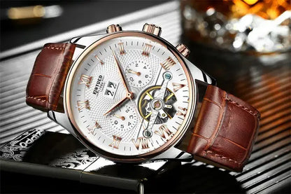 Kinyued J012 Men’s Automatic Mechanical Watch – Luxury Tourbillon Design, Factory-Made Wristwatch
