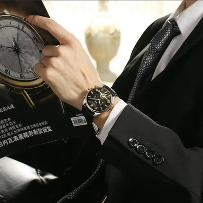 Kinyued J012 Men’s Automatic Mechanical Watch – Luxury Tourbillon Design, Factory-Made Wristwatch