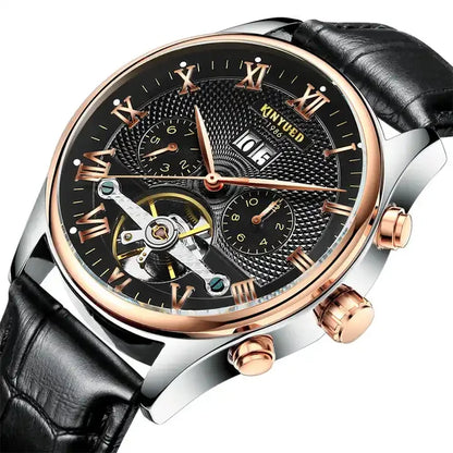 Kinyued J012 Men’s Automatic Mechanical Watch – Luxury Tourbillon Design, Factory-Made Wristwatch