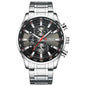 The CURREN Men’s Chronograph blends luxury design with everyday durability. A waterproof quartz watch made for performance and refined style.
